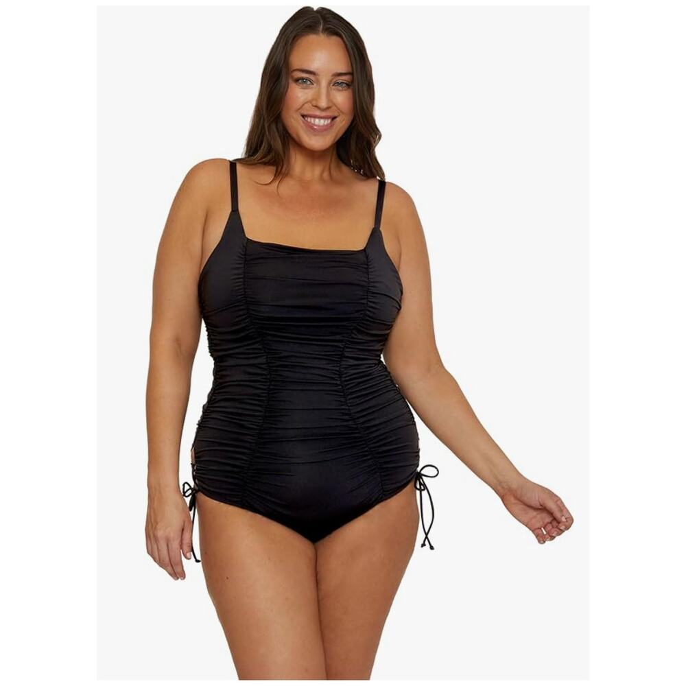 BECCA Women's Color Code Plus Size Shirred One Piece Swimsuit Size 2X 20-22 $158